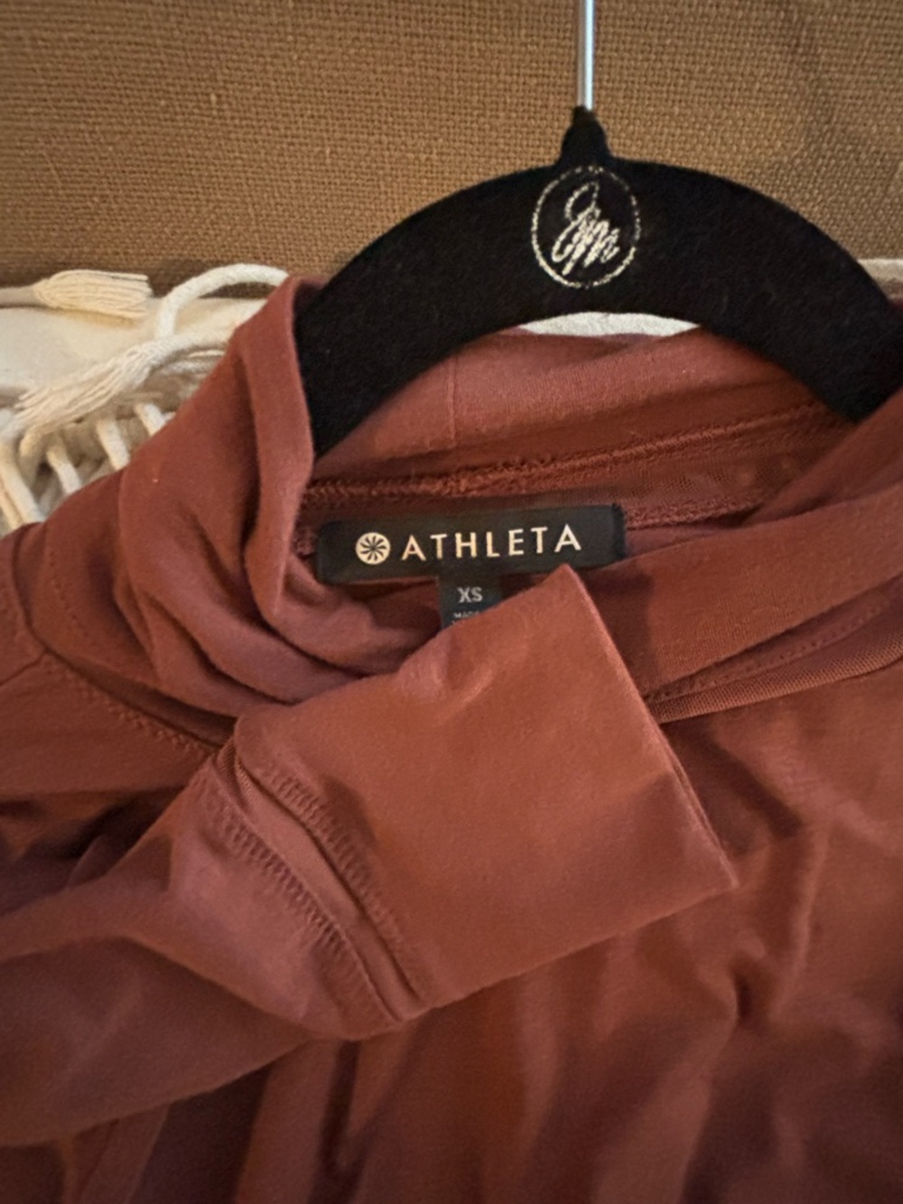 Athleta Rust Brown Long Sleeve Turtleneck Midi Dress - Picture 5 of 5